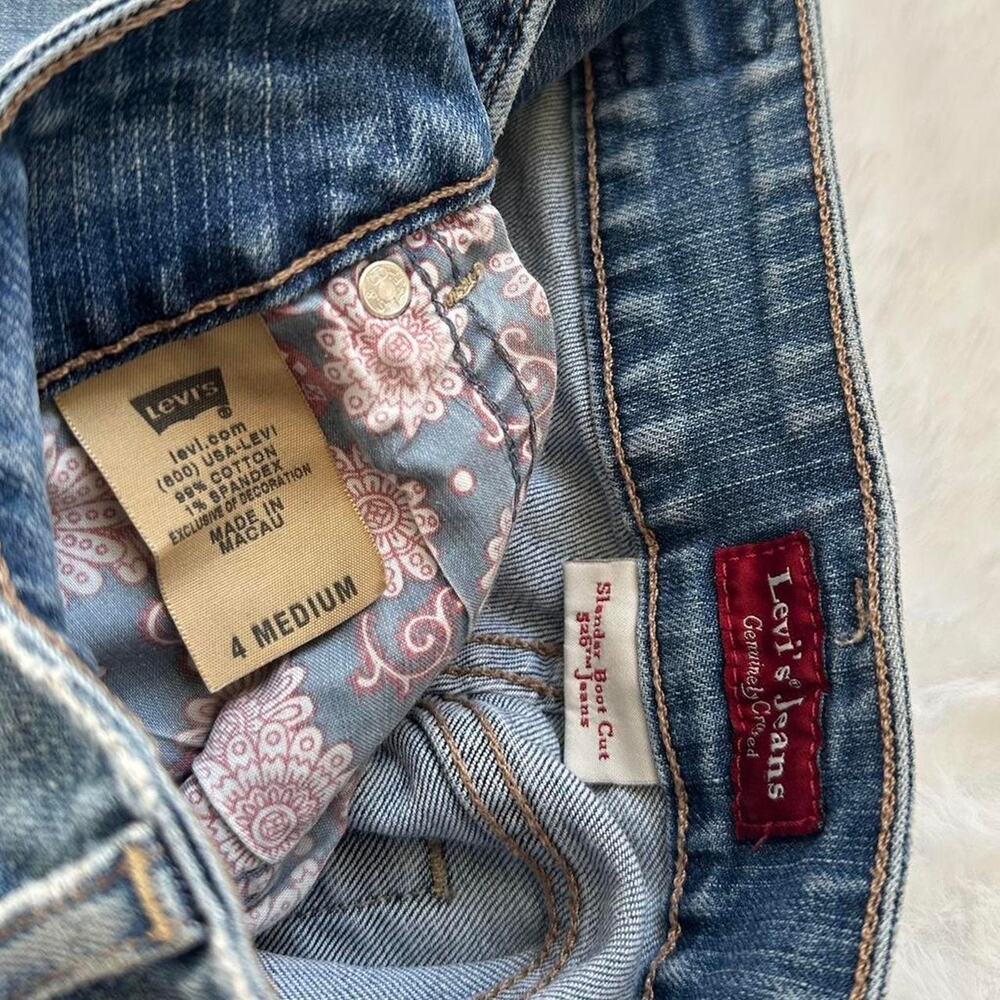 Levi's 526 Bootcut Jeans Women's Size 4 Light Wash Slender Boot 2000s Med Length - Picture 3 of 8